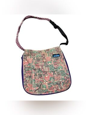 Kavu Rope Sling Shoulder Bag Crossbody Messenger Expandable Purse Colorful